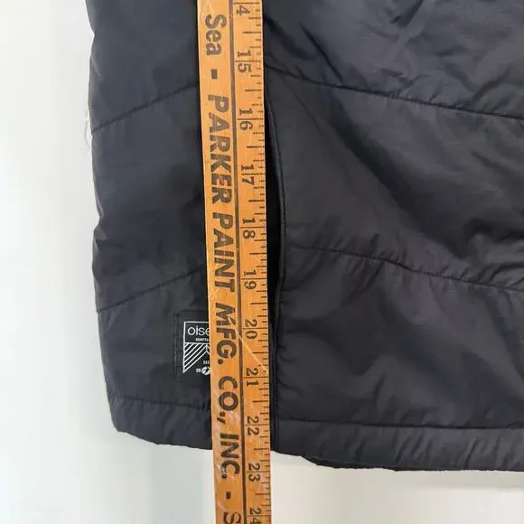 Oiselle Women's Running Vest Fleece Backing Puffer Black Full Zip Active Medium - Picture 7 of 8